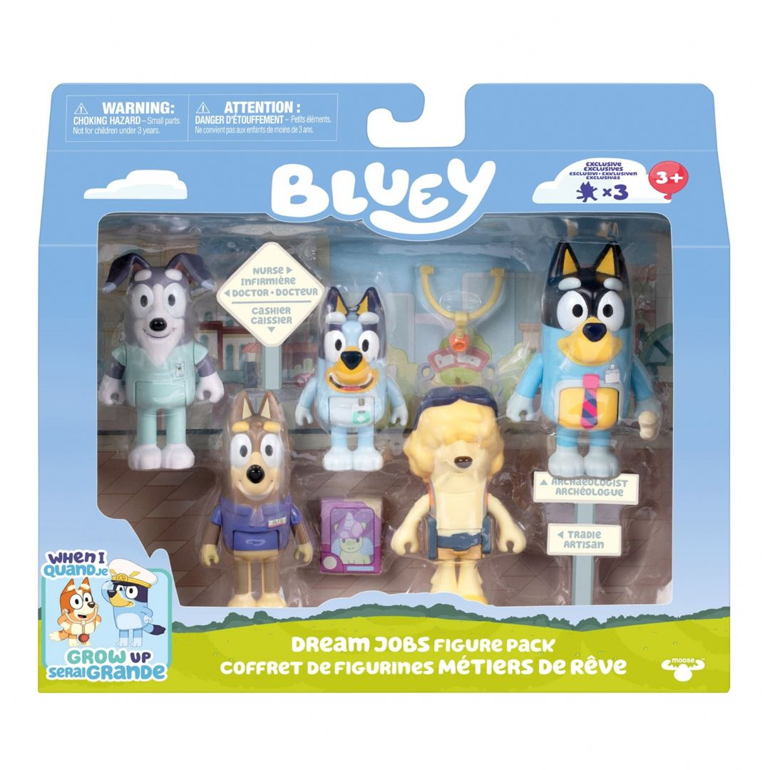 Bluey Drømmejob Figursæt 5-pak Bluey Drømmejob Figursæt 5-pak