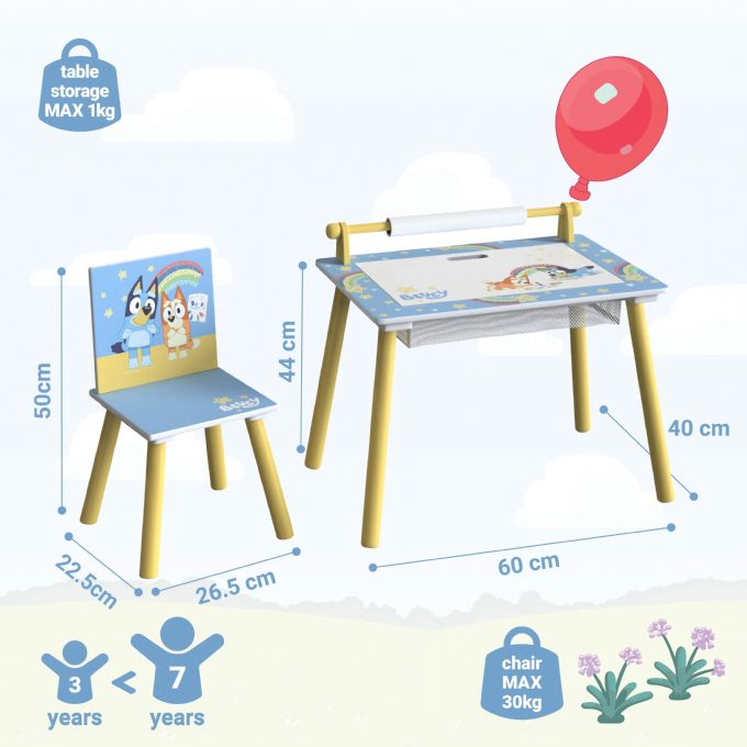 Bluey Aktivitetsbord inkl. stol version 3