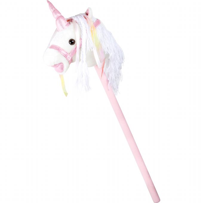 Stick horse - white unicorn version 2