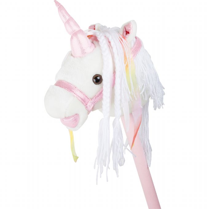 Stick horse - white unicorn version 1