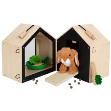 Rabbit cage with run