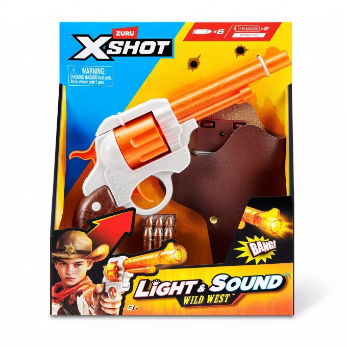 X-shot Cowboy Pistol med Lyd & Lys version 2