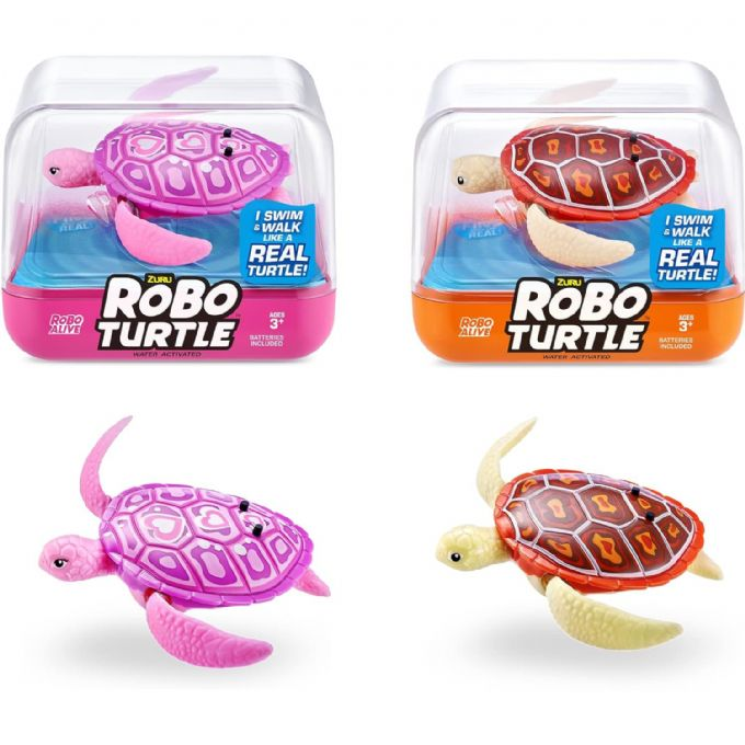 Robo Alive Robotskildpadde Pink & Brun version 1