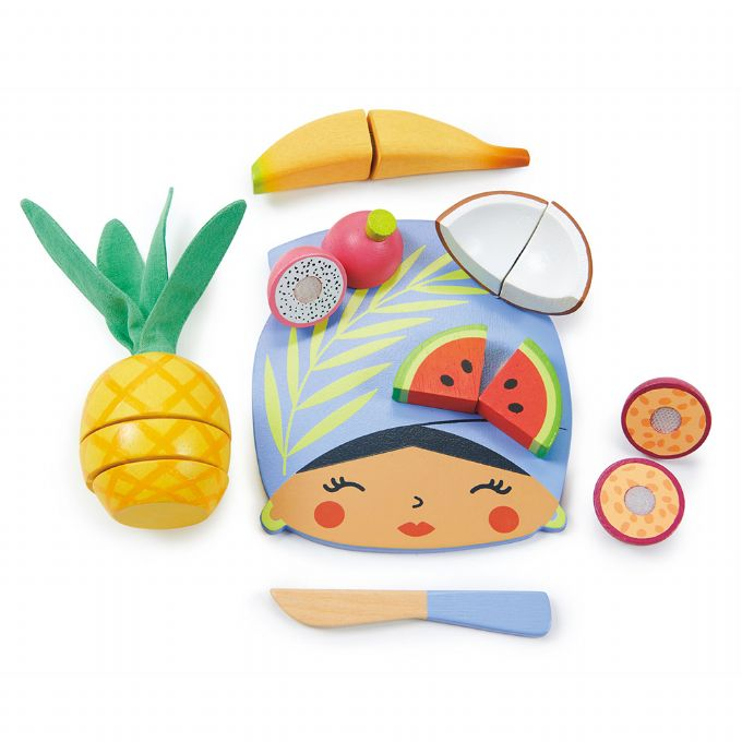 Cutting board with tropical fruit version 2