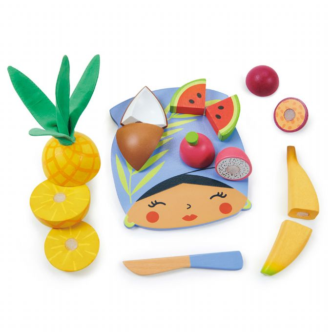 Cutting board with tropical fruit version 1
