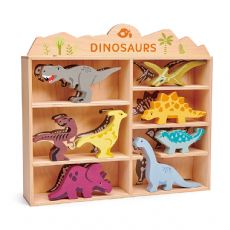 8 wooden dinosaurs