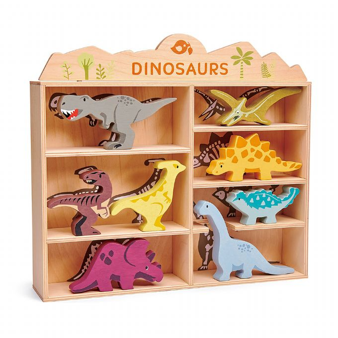 8 Dinosaurier aus Holz version 1