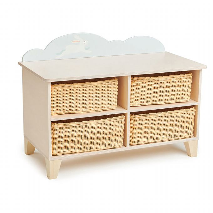 Children's furniture, Bookcase with wicker bas version 1