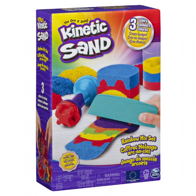 Kinetic Sand regnbuest, 3 farver. version 1
