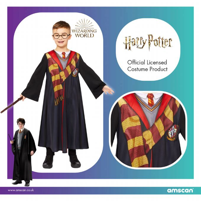 Harry Potter dress med tilbehr 128 cm version 2