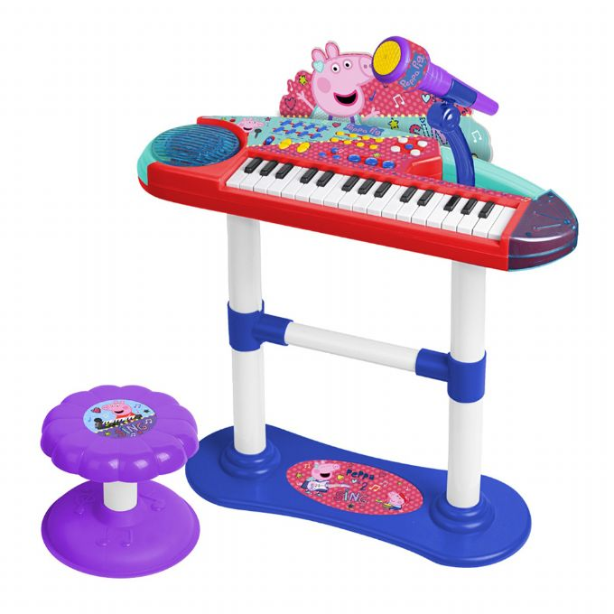 Tastatur med mikrofon og krakk Gurli Gris Musikkinstrumenter barn 023530 Musikalske leker