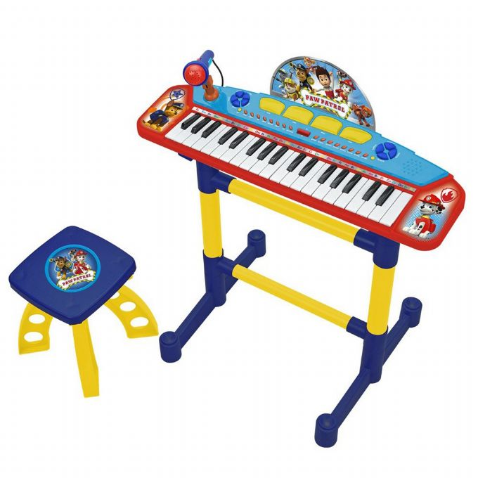 Keyboard with microphone and stool version 1