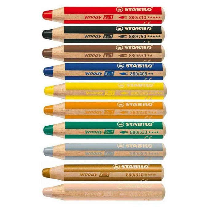 3in1 colored pencils, 10 colours version 2
