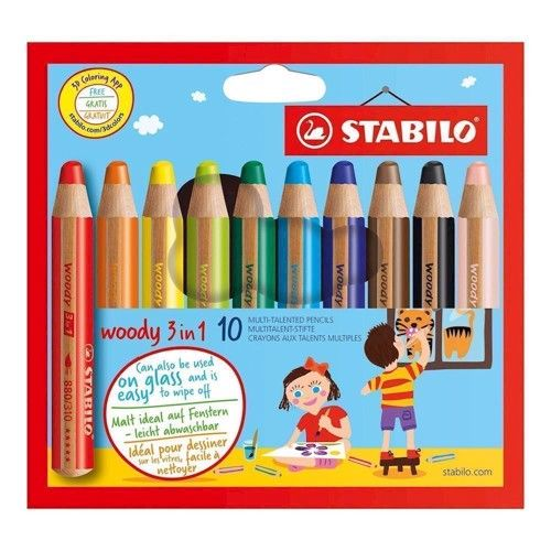 3in1 colored pencils, 10 colours version 1