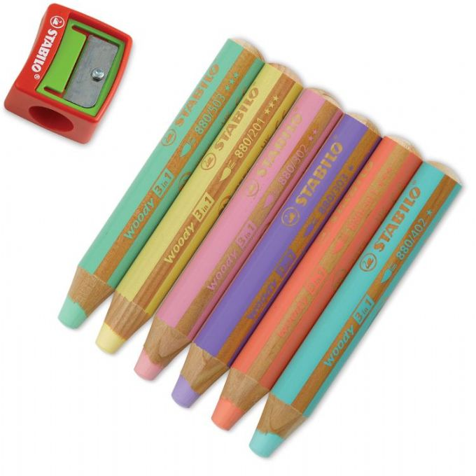 3in1 colored pencils, 6 colours version 2