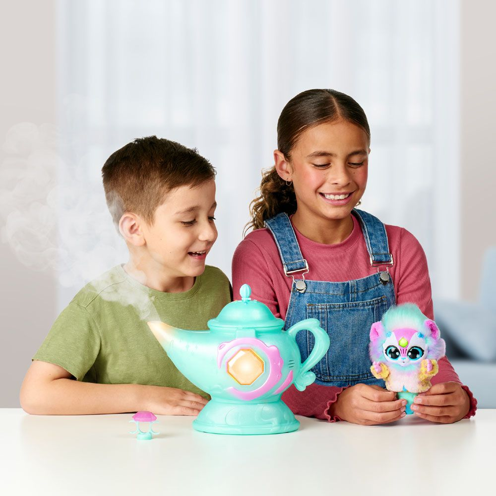 Moose Toys 14834 - Magic Mixies - Wunderlampe, interaktive Plüschfigur mit Licht und Sound, 20 cm, rosa | Moose Toys 14834