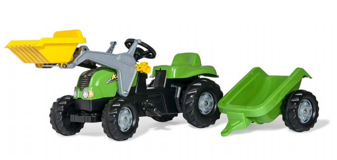 Se Rolly Toys Pedaltraktor Grøn med Frontskovl hos Eurotoys