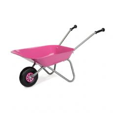 Rolly Metal Wheelbarrow Pink