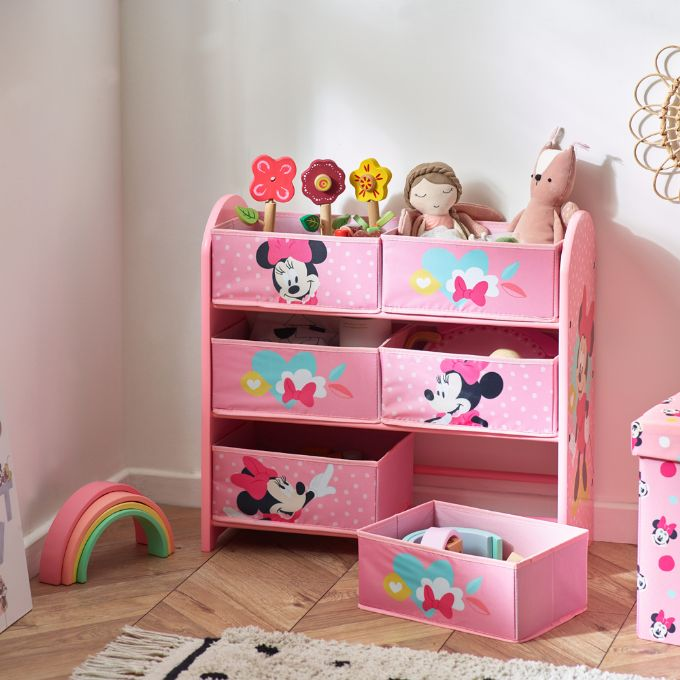 Minnie Mouse bookcase with 6 baskets version 2