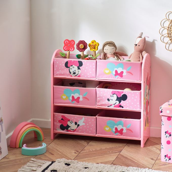 Minnie Mouse bookcase with 6 baskets version 3