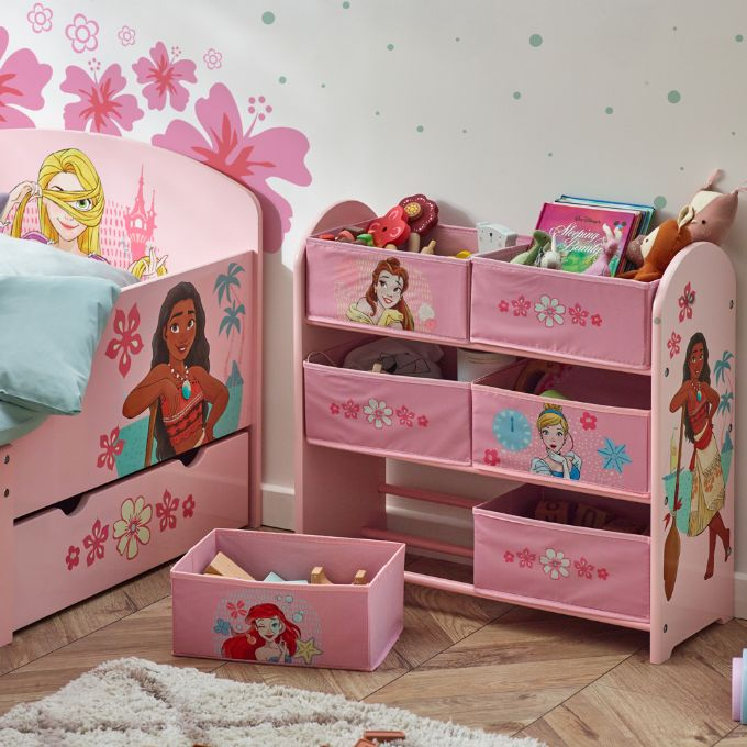 Disney Princess bookcase with 6 baskets version 2
