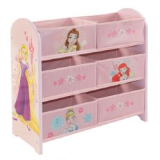Disney Princess bokhylla med 6 korgar