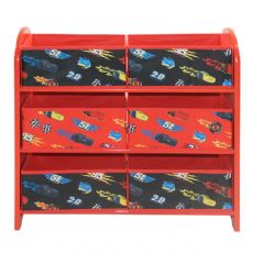 Cars Lightning McQueen bookcase with 6 baskets