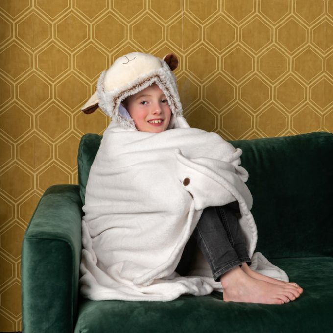 Blanket with hood, sheep version 3