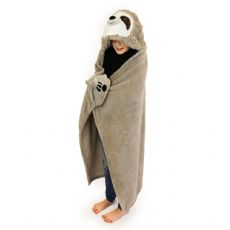 Blanket with hood, sloth