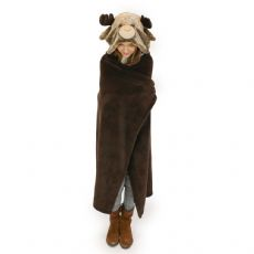 Blanket with hood, reindeer