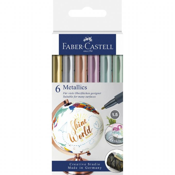 Faber-Castell 6 markers, metallic version 1