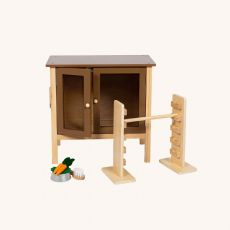 Kaninchenstall mit Sprung box