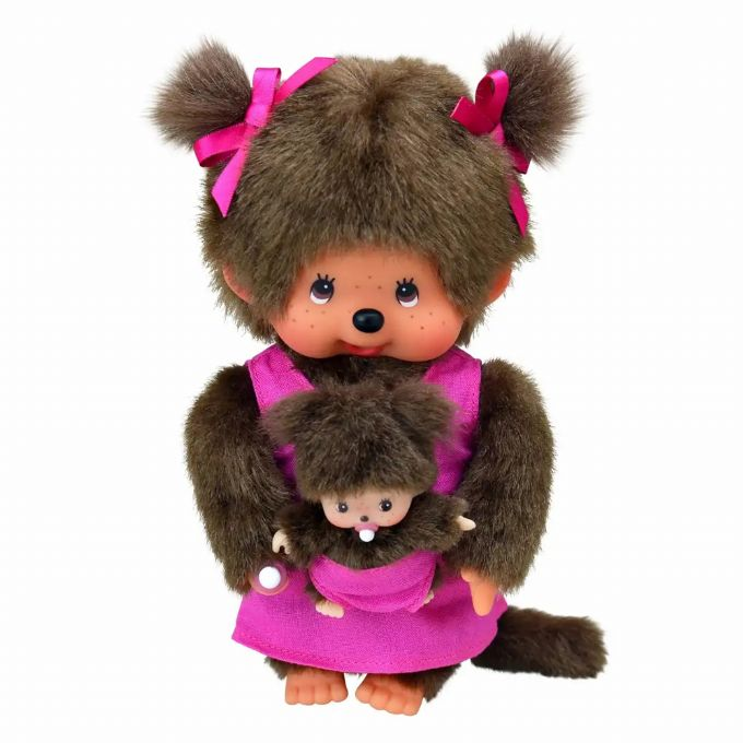 Monchhichi mor og barn, 20 cm