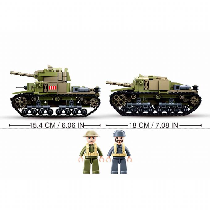WWII - M14/41 Tank 2in1 463 parts version 5