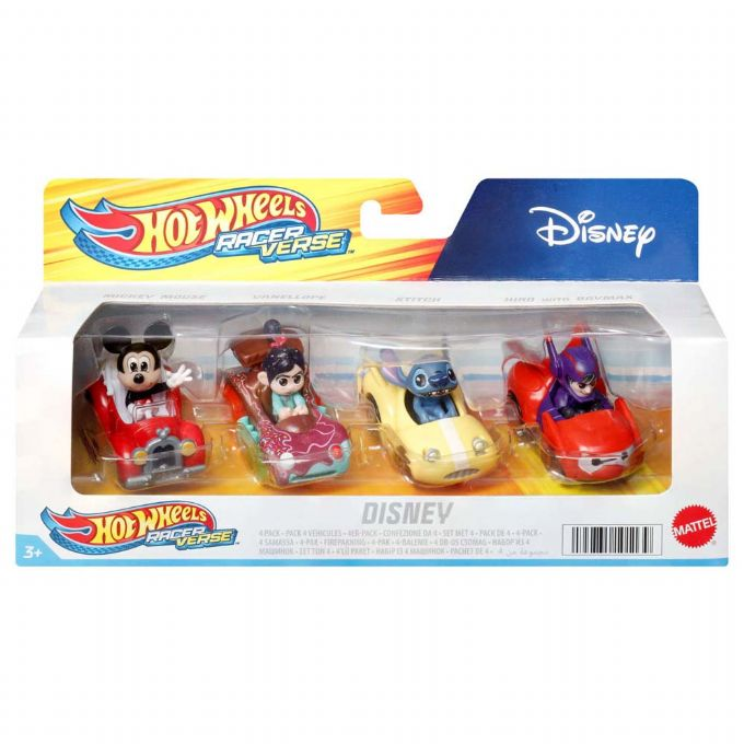 Hot Wheels Racerverse Disney Biler 4-pac