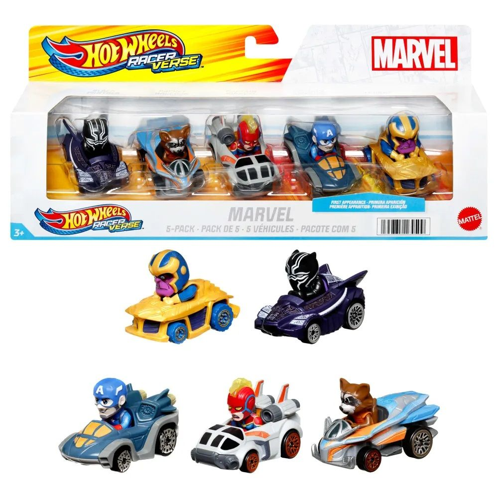 Hot Wheels Racerverse Marvel Biler 5-pac