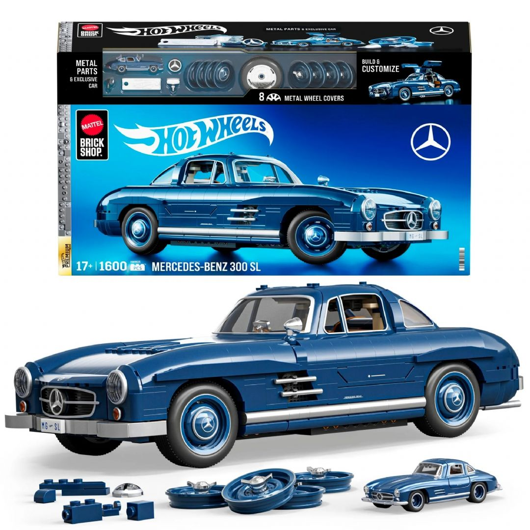 Mattel Brick Shop Hot Wheels Mercedes-Benz 300 SL byggevogn HWW25