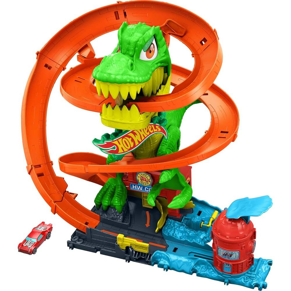 Hot Wheels City T-Rex Brandstation