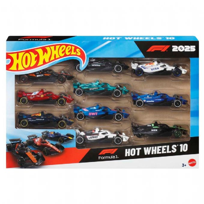 Hot Wheels F1 Racing 1:64 10-pakke version 2