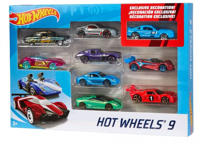 Hot Wheels Cars 9-pakning version 1