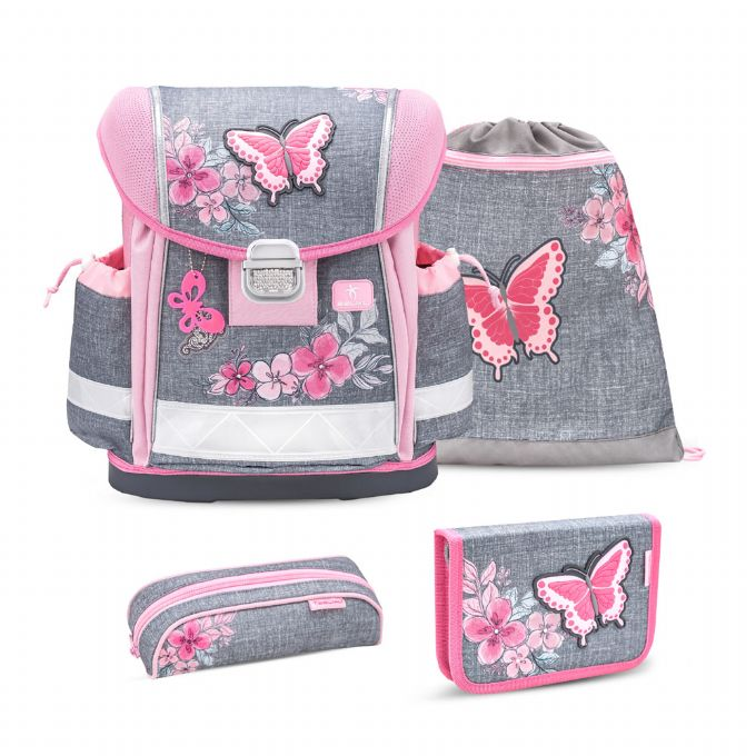 Butterflies Koululaukku, jossa 4 osaa version 1
