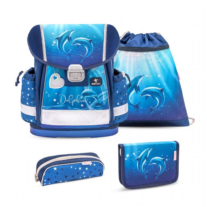 Delfin koululaukku, jossa 4 osaa version 1