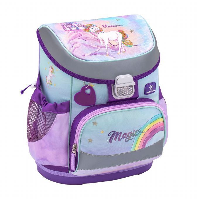 Rainbow Unicorn -koululaukku, jossa 4 osaa version 5