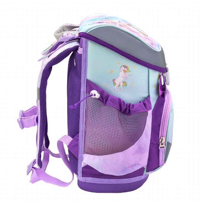 Rainbow Unicorn -koululaukku, jossa 4 osaa version 6