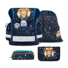 Lion koululaukku, jossa 4 osaa