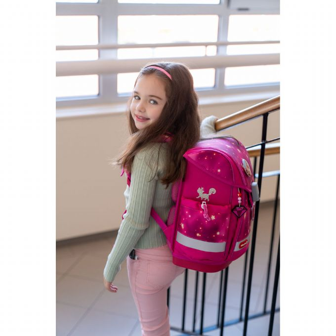 Pink Star School laukku, jossa 5 osaa version 3