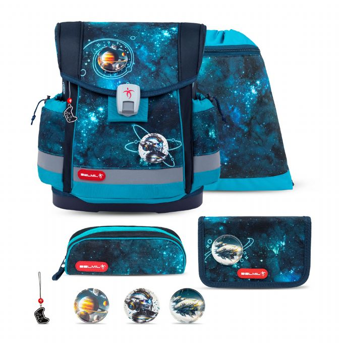 Universe koululaukku, jossa 5 osaa version 1