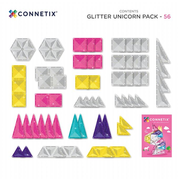 Glitter Unicorn magnets�t - 56 dele version 3