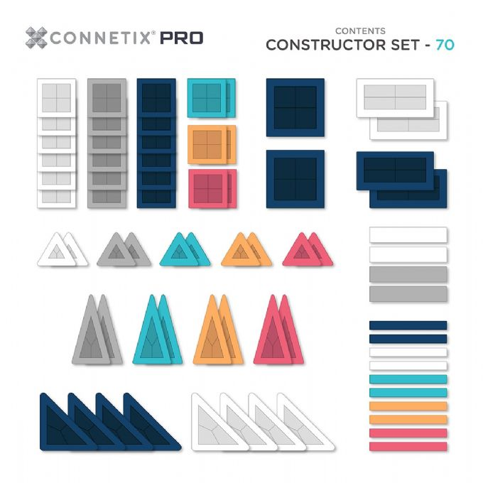 Pro Constructor magnetsett - 70 deler version 2