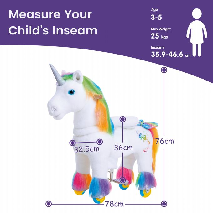 Ride-on Rainbow enhj�rning version 2